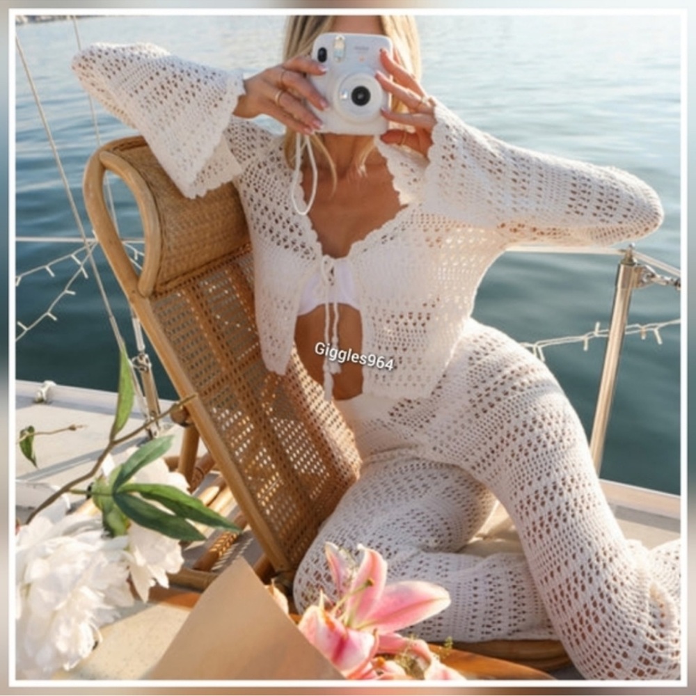 L*Space Golden Hour Crochet Swim Coverup Set